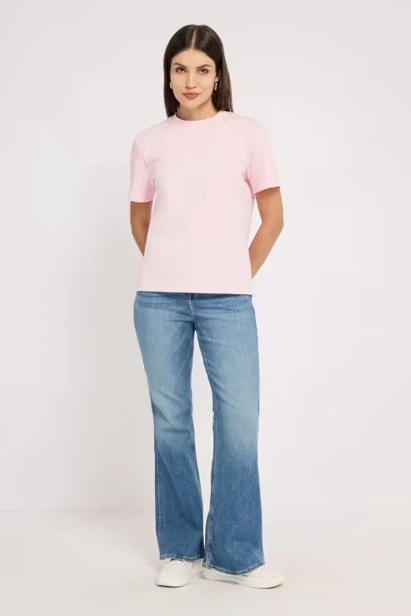 High Rise Light Wash Denim Flared Fit Women's Jeans